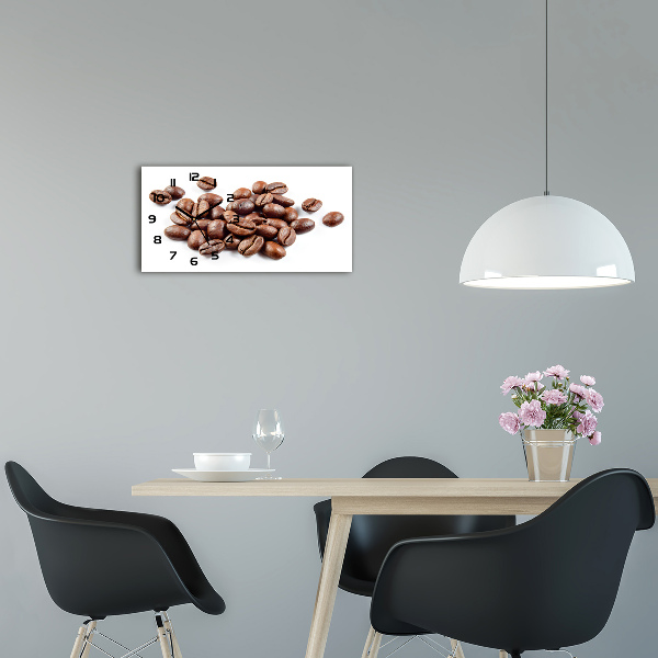 Horizontal wall clock Coffee beans