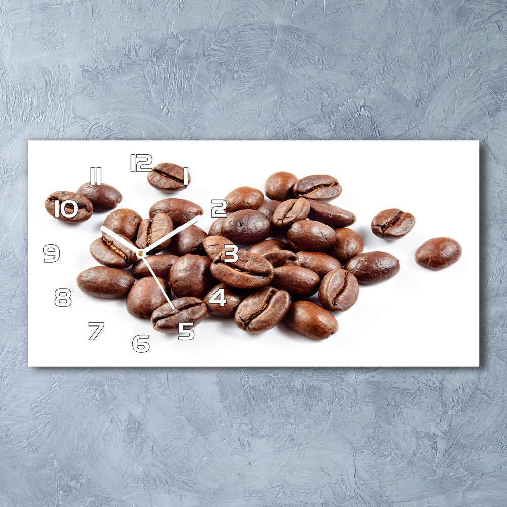 Horizontal wall clock Coffee beans