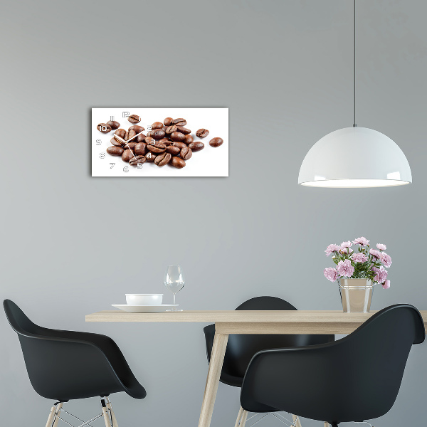 Horizontal wall clock Coffee beans