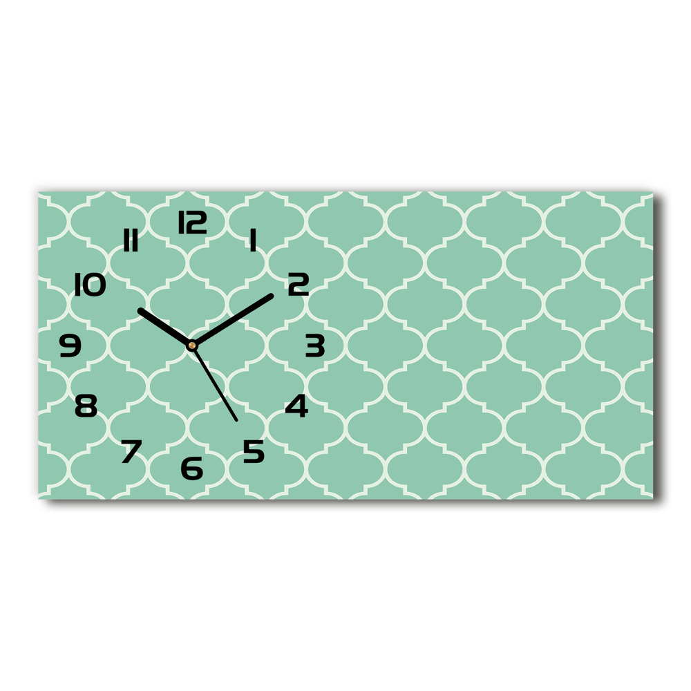 Horizontal wall clock Moroccan background