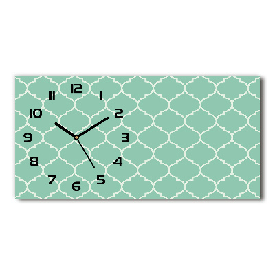 Horizontal wall clock Moroccan background