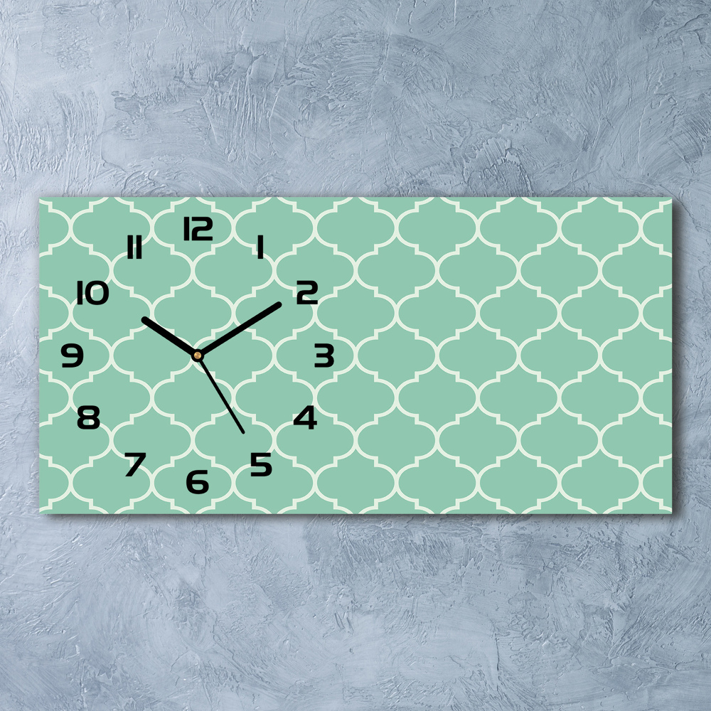 Horizontal wall clock Moroccan background