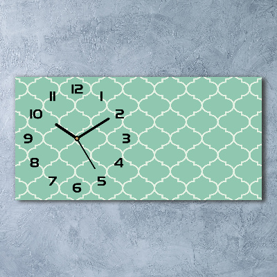 Horizontal wall clock Moroccan background