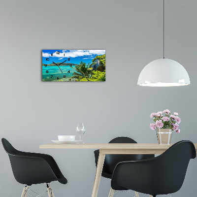 Horizontal wall clock Seychelles coast