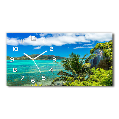 Horizontal wall clock Seychelles coast