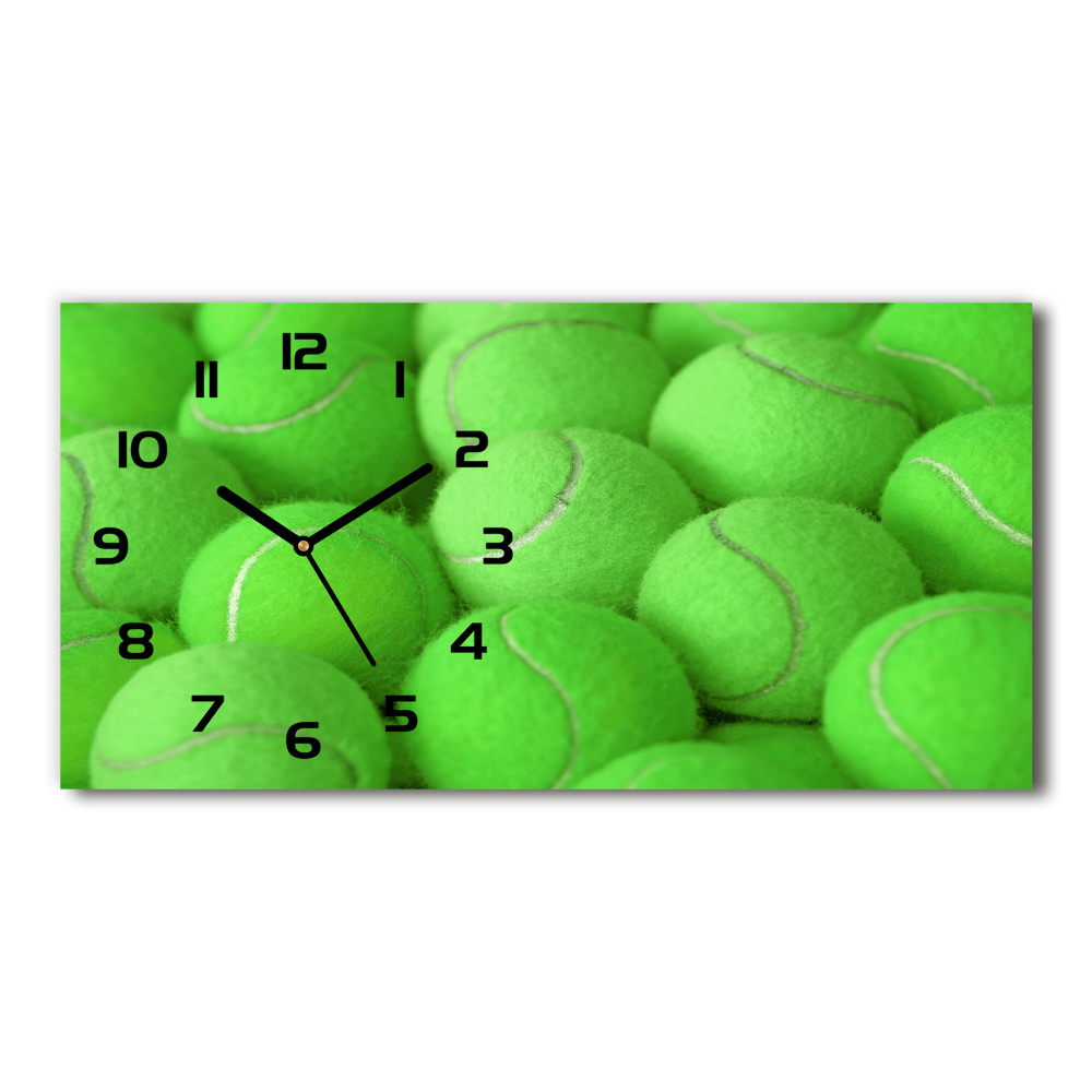 Horizontal wall clock Tennis balls