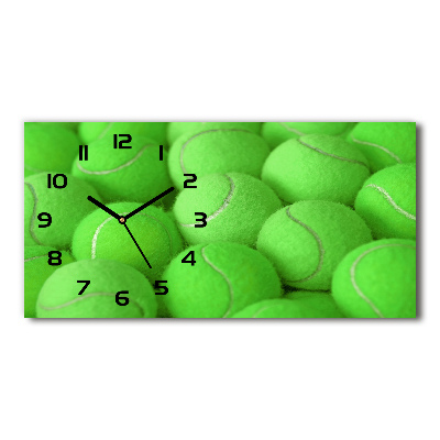 Horizontal wall clock Tennis balls