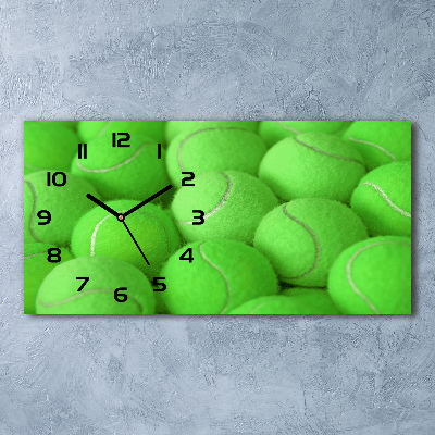 Horizontal wall clock Tennis balls