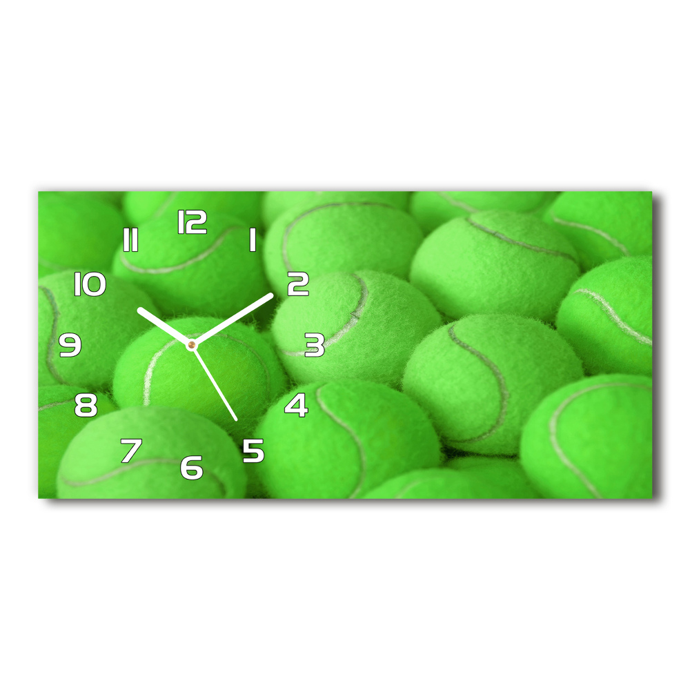 Horizontal wall clock Tennis balls