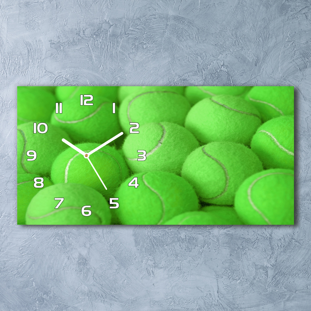 Horizontal wall clock Tennis balls