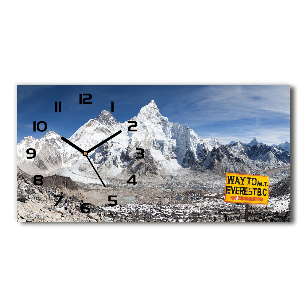 Horizontal wall clock Mount Everest