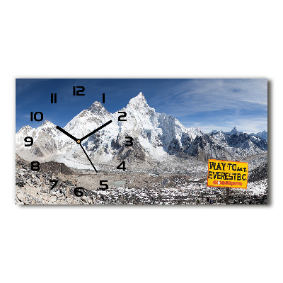 Horizontal wall clock Mount Everest