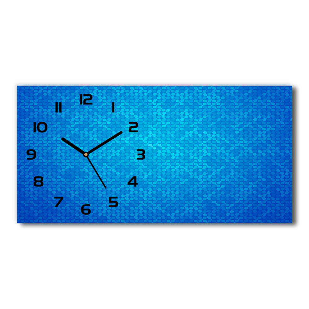 Horizontal rectangular wall clock Abstract background