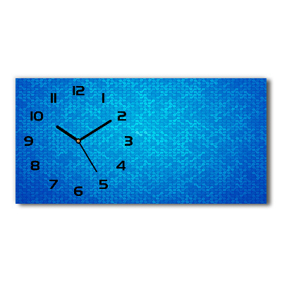 Horizontal rectangular wall clock Abstract background