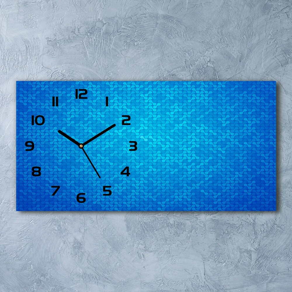 Horizontal rectangular wall clock Abstract background