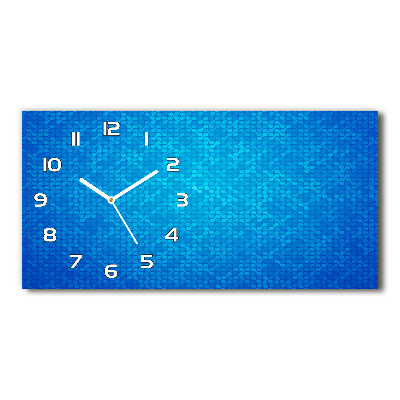 Horizontal rectangular wall clock Abstract background