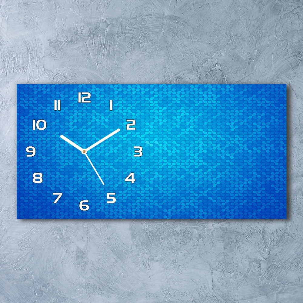 Horizontal rectangular wall clock Abstract background