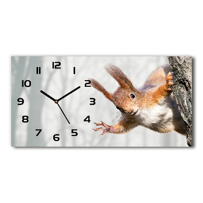 Horizontal wall clock Squirrel