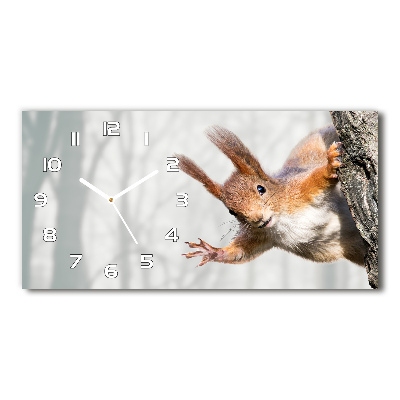 Horizontal wall clock Squirrel