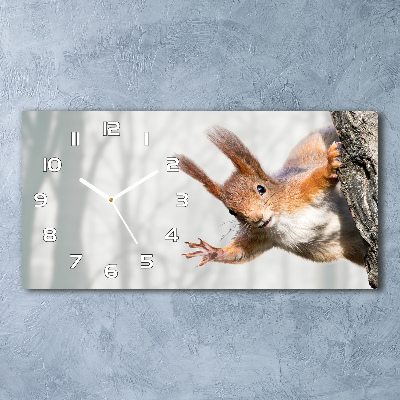 Horizontal wall clock Squirrel