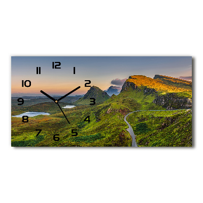 Horizontal rectangular wall clock Scotland Hills