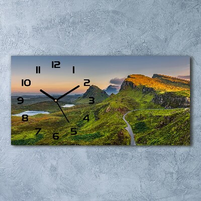 Horizontal rectangular wall clock Scotland Hills