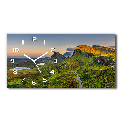 Horizontal rectangular wall clock Scotland Hills