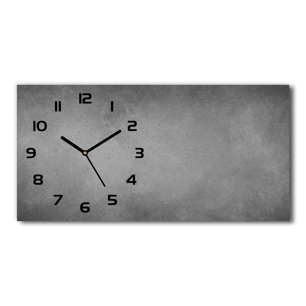 Horizontal wall clock Concrete background