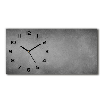 Horizontal wall clock Concrete background