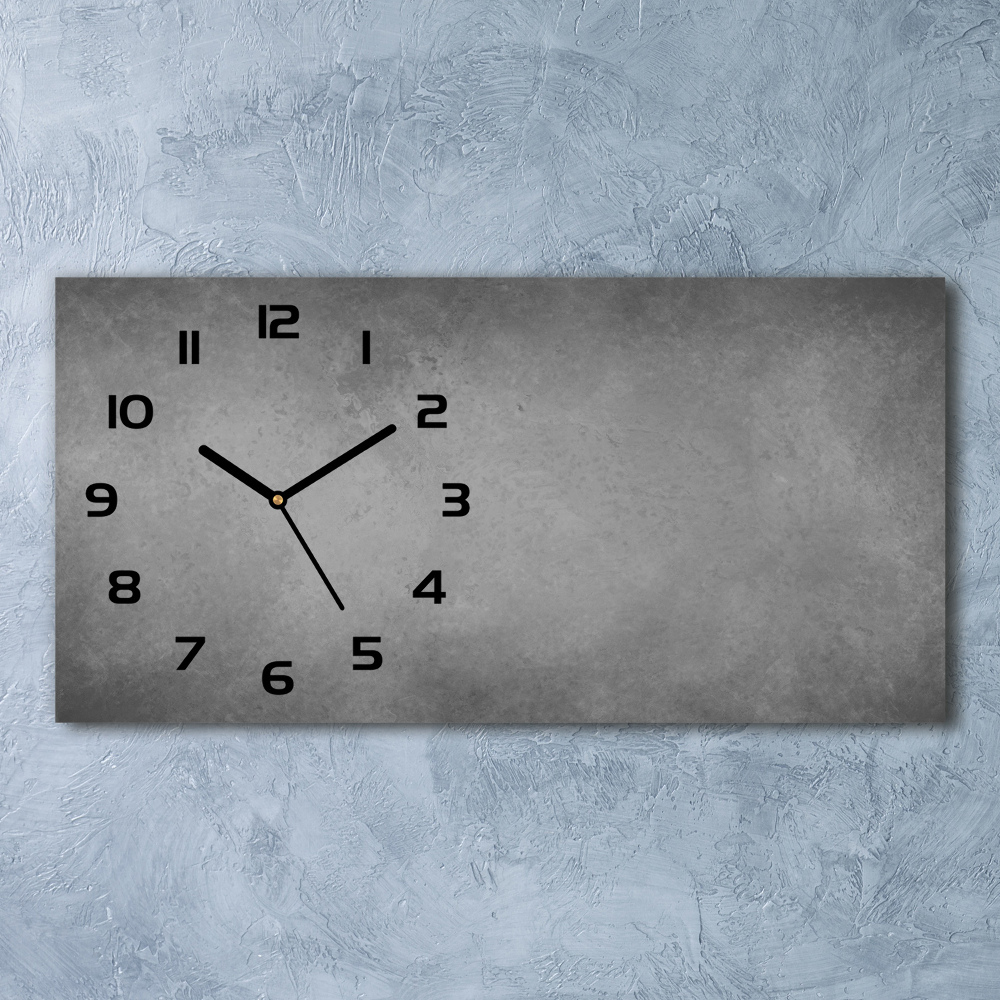 Horizontal wall clock Concrete background