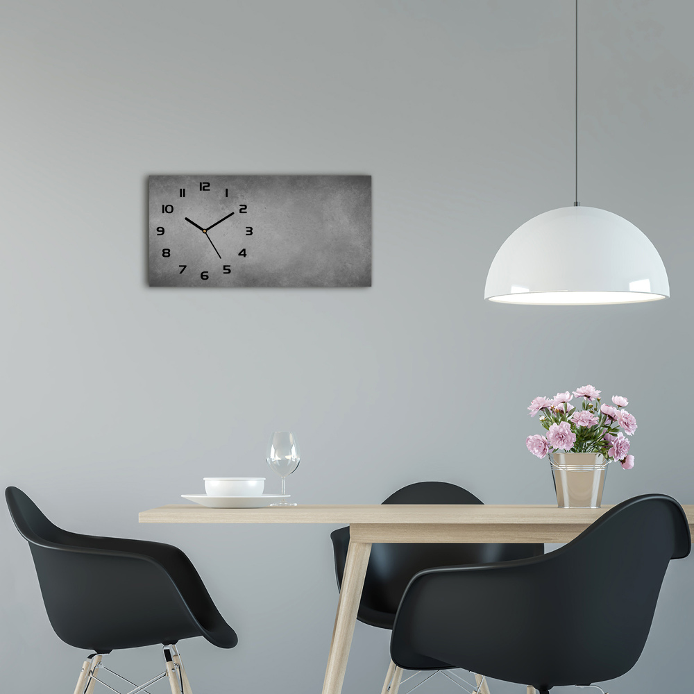 Horizontal wall clock Concrete background