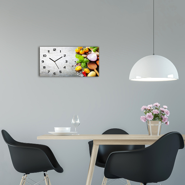 Horizontal wall clock Vegetables