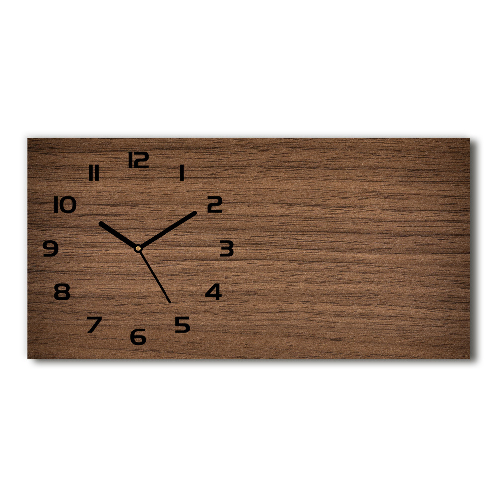 Horizontal wall clock Wooden background