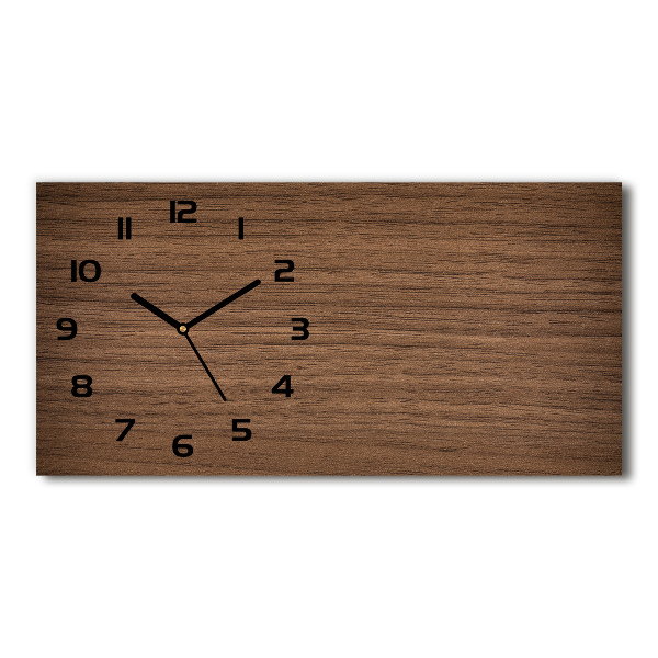 Horizontal wall clock Wooden background