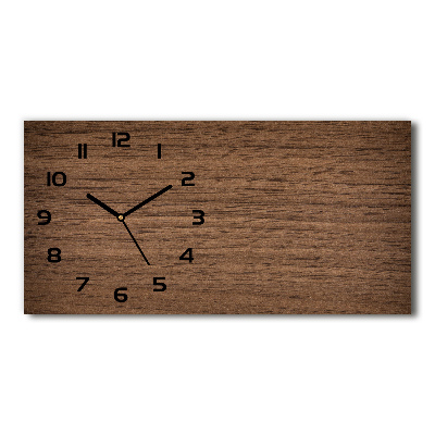 Horizontal wall clock Wooden background