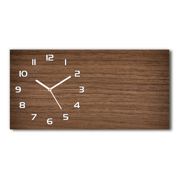 Horizontal wall clock Wooden background