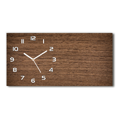 Horizontal wall clock Wooden background