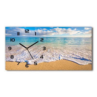 Horizontal wall clock Hawaiian beach