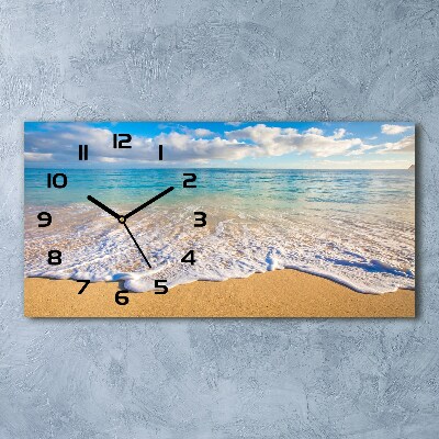 Horizontal wall clock Hawaiian beach