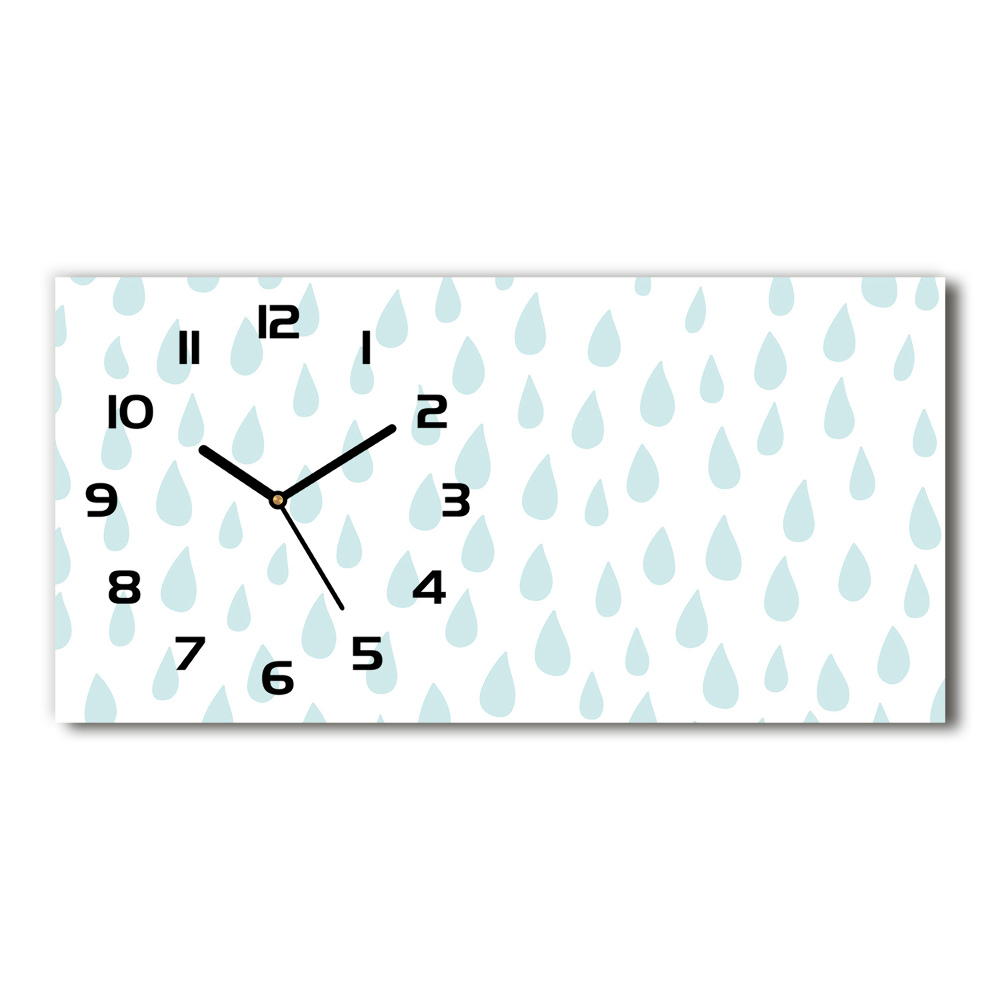 Horizontal wall clock Droplets