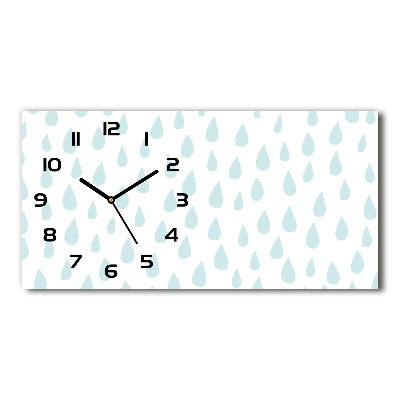 Horizontal wall clock Droplets