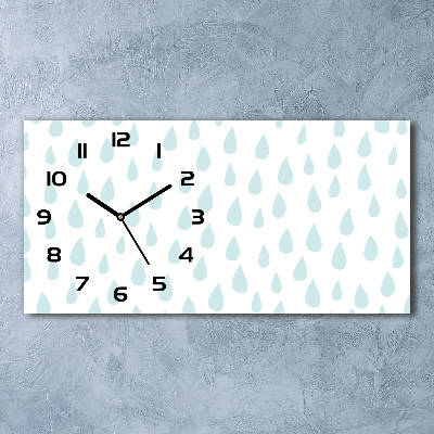 Horizontal wall clock Droplets