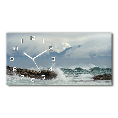 Horizontal wall clock Rough sea