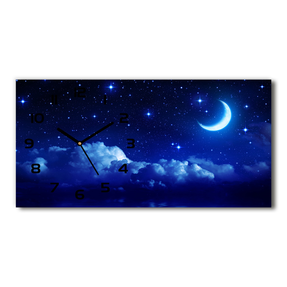 Horizontal wall clock Sky at night