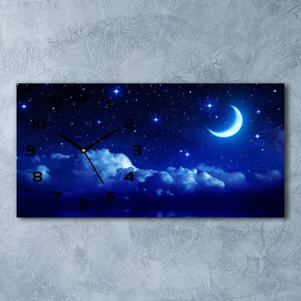 Horizontal wall clock Sky at night