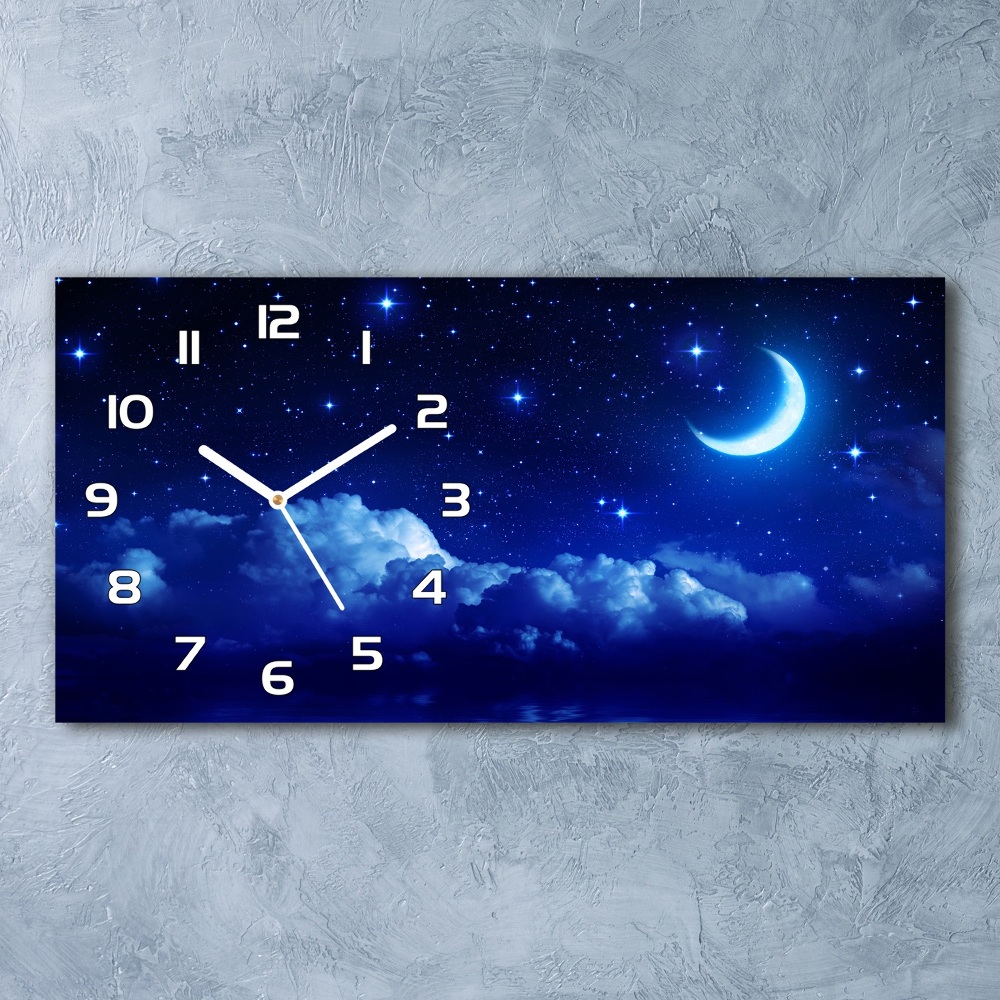 Horizontal wall clock Sky at night