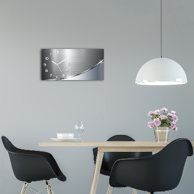 Horizontal rectangular wall clock Metal abstraction