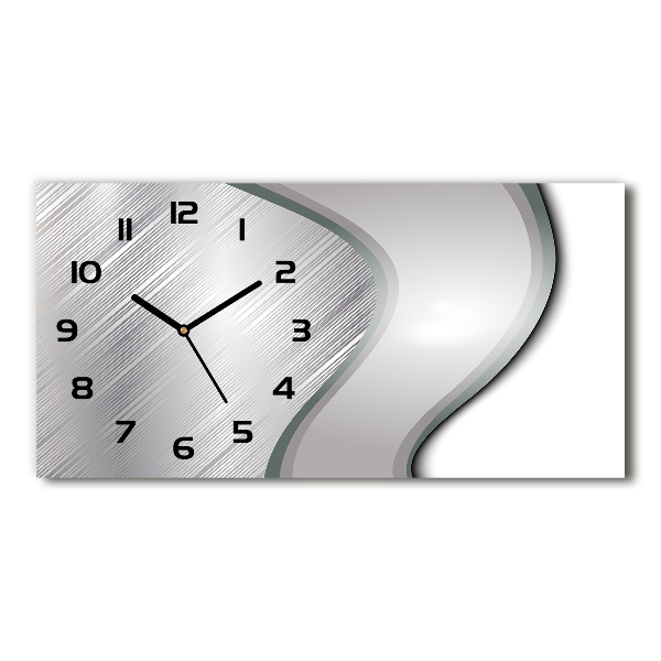 Horizontal rectangular wall clock Metal abstraction