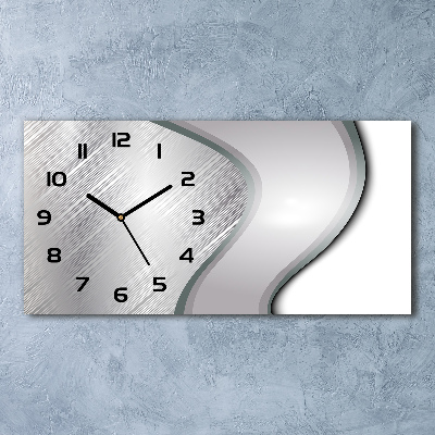 Horizontal rectangular wall clock Metal abstraction