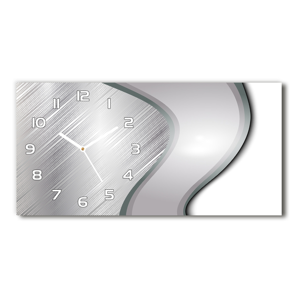 Horizontal rectangular wall clock Metal abstraction